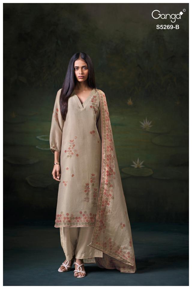 Ganga greyasa 5269 banarasi dress material online mumbai wholesale